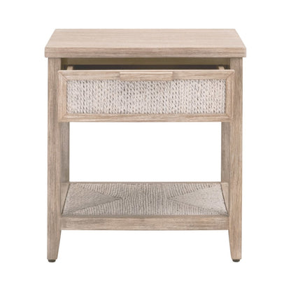 Woven Transitional Malay 1-Drawer Nightstand
