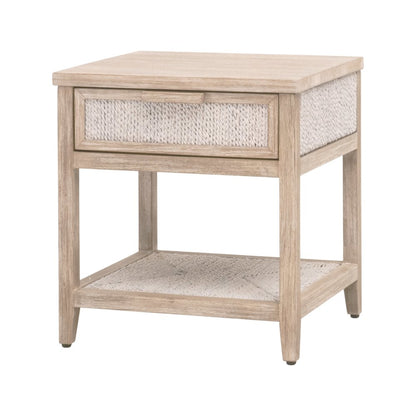 Woven Transitional Malay 1-Drawer Nightstand