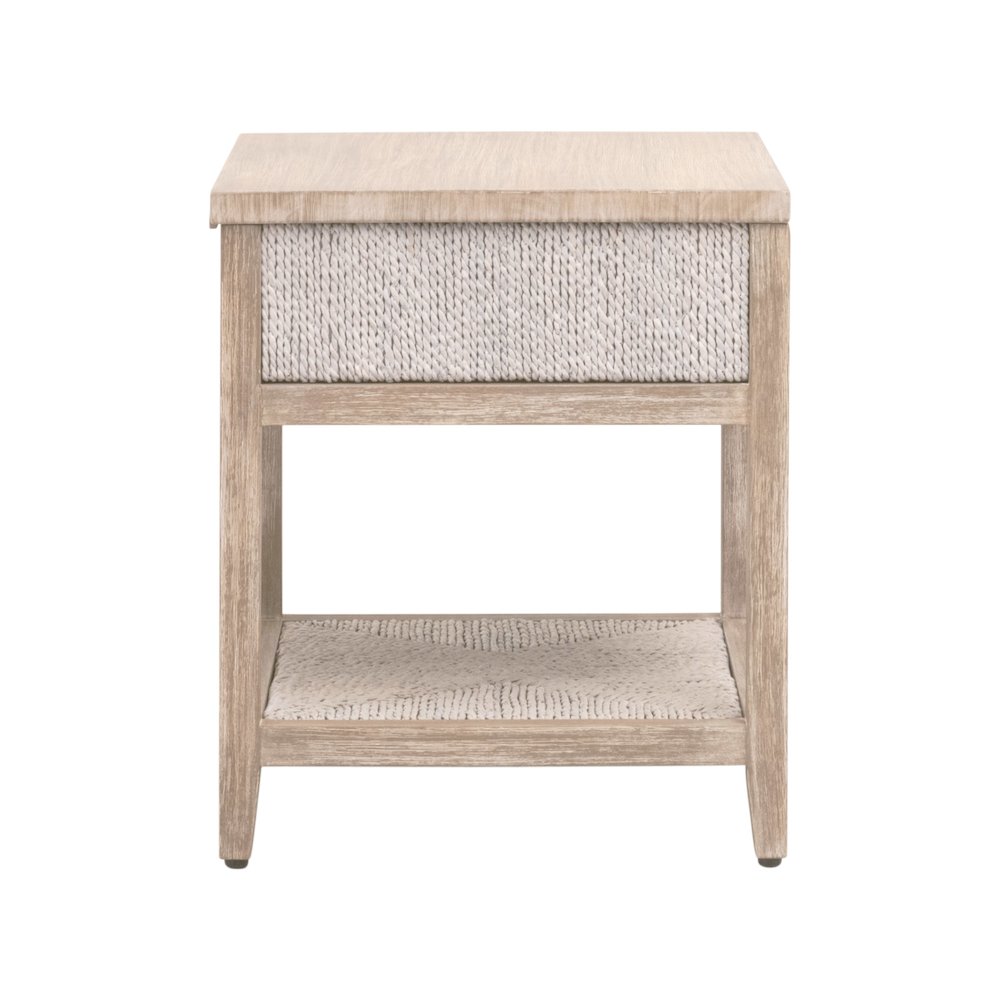 Woven Transitional Malay 1-Drawer Nightstand