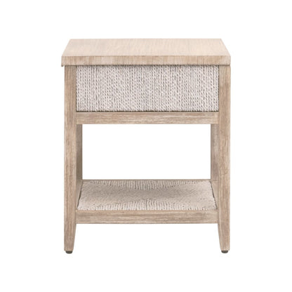Woven Transitional Malay 1-Drawer Nightstand
