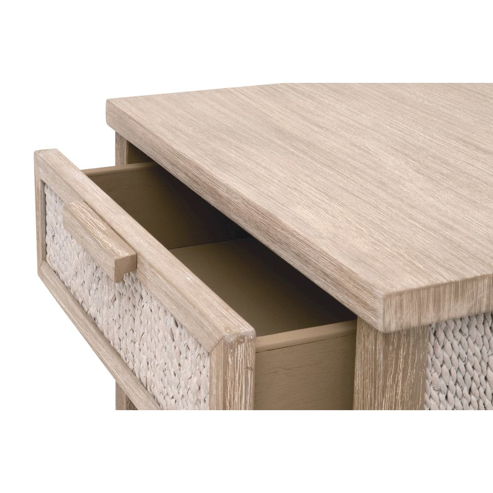 Woven Transitional Malay 1-Drawer Nightstand
