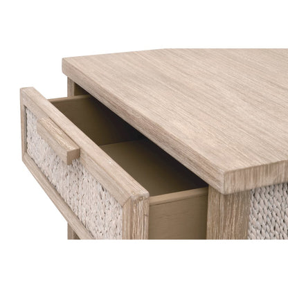Woven Transitional Malay 1-Drawer Nightstand