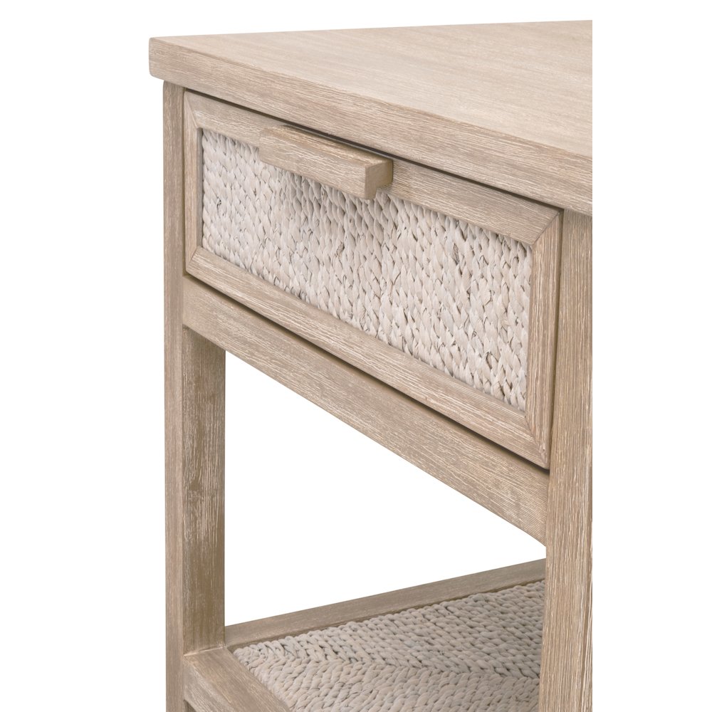 Woven Transitional Malay 1-Drawer Nightstand