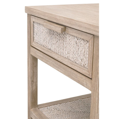 Woven Transitional Malay 1-Drawer Nightstand