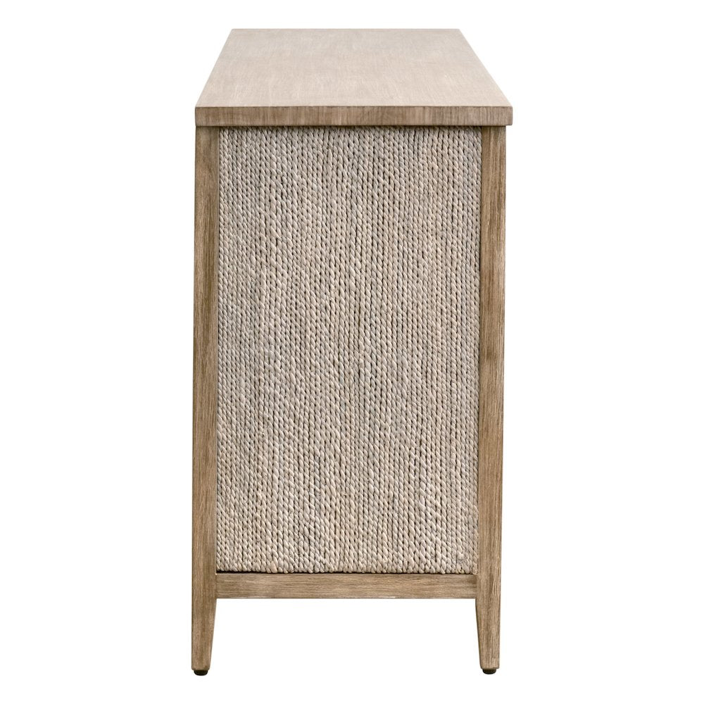 Woven Transitional Malay 6-Drawer Double Dresser