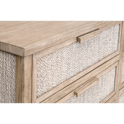 Woven Transitional Malay 6-Drawer Double Dresser