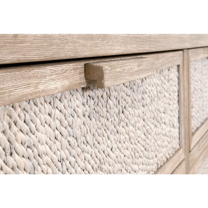 Woven Transitional Malay 6-Drawer Double Dresser