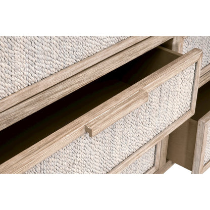 Woven Transitional Malay 6-Drawer Double Dresser