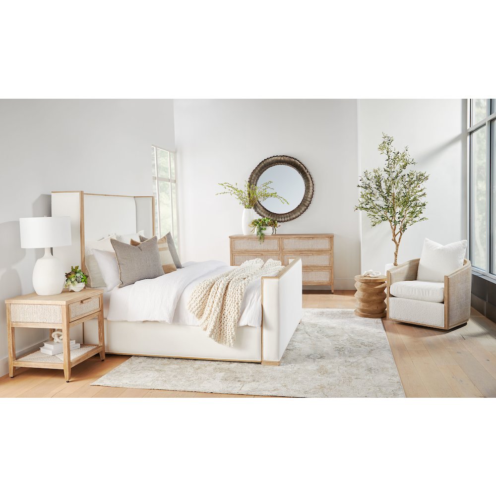 Woven Transitional Malay 6-Drawer Double Dresser