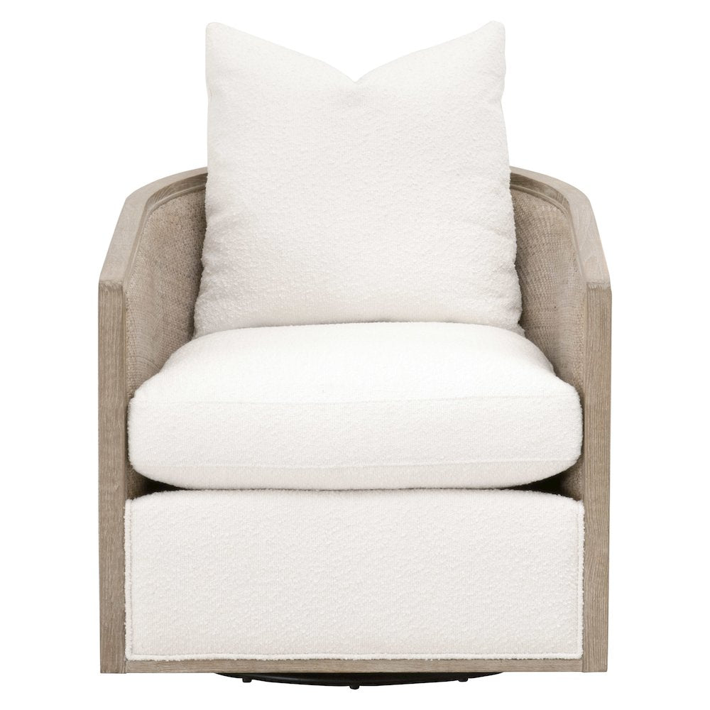 Stitch & Hand - Dining & Bedroom Transitional McGuire Swivel Club Chair