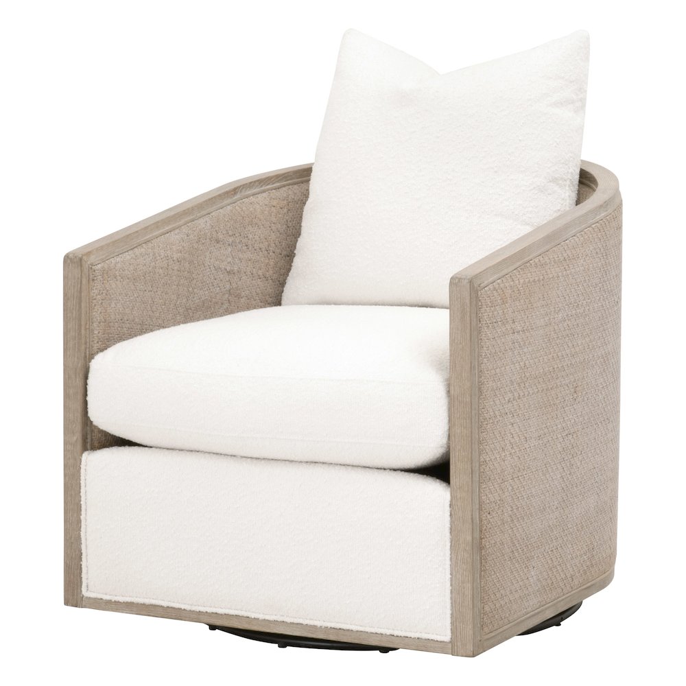 Stitch & Hand - Dining & Bedroom Transitional McGuire Swivel Club Chair