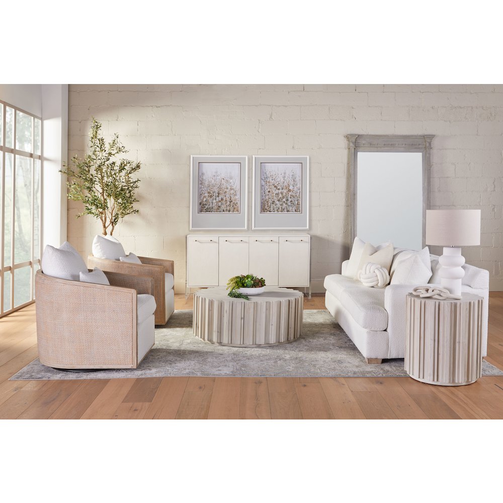Stitch & Hand - Dining & Bedroom Transitional McGuire Swivel Club Chair