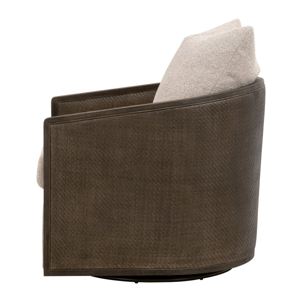 Stitch & Hand - Dining & Bedroom Transitional McGuire Swivel Club Chair