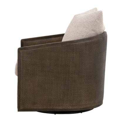 Stitch & Hand - Dining & Bedroom Transitional McGuire Swivel Club Chair