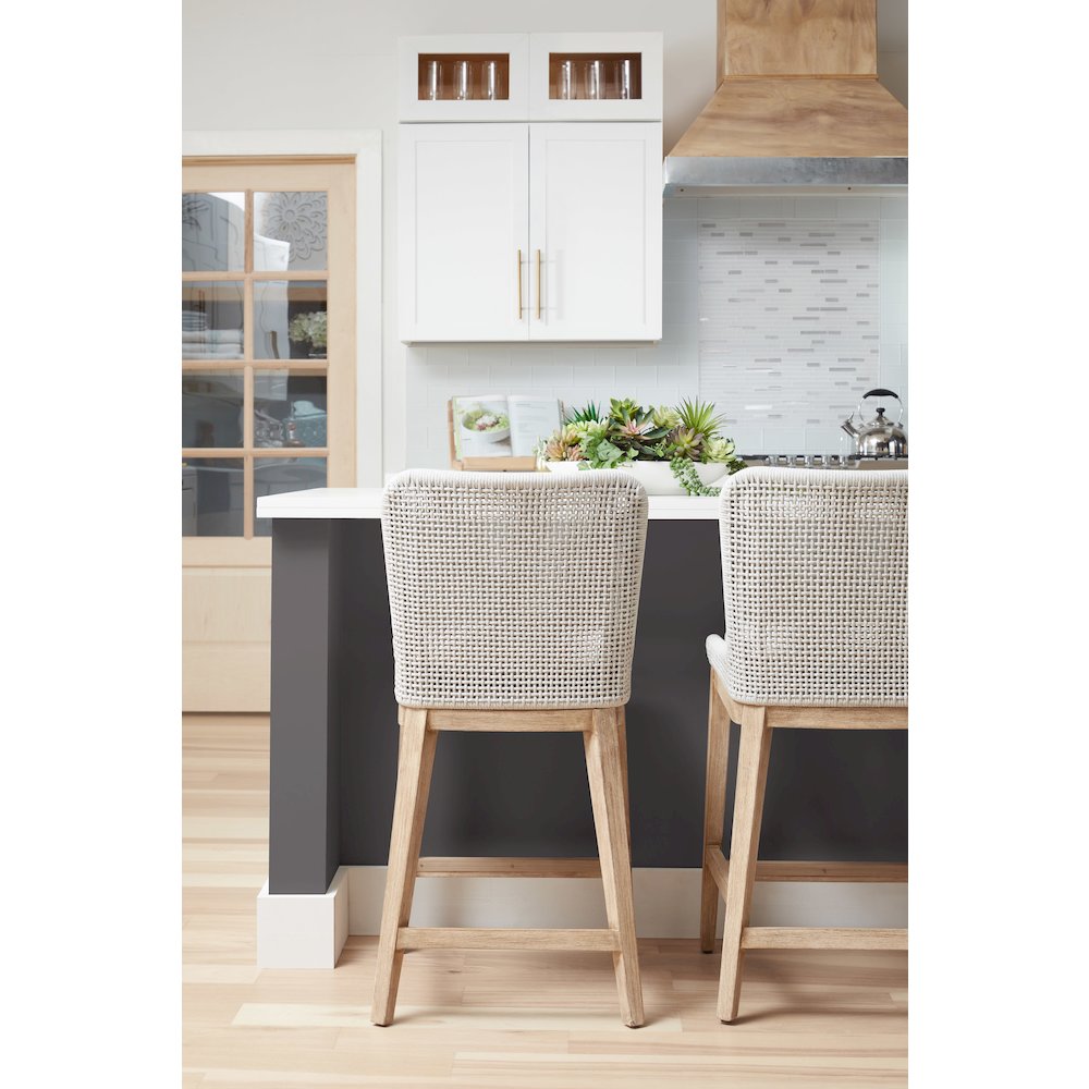 Woven Transitional Mesh Counter Stool