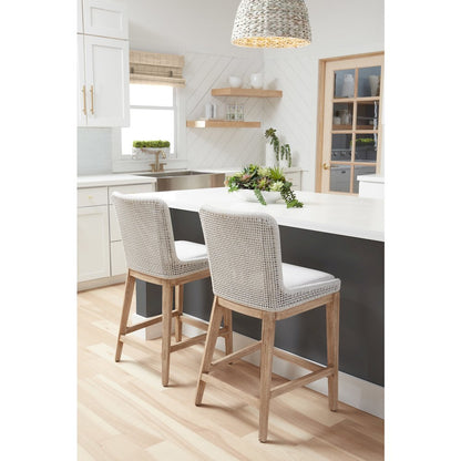 Woven Transitional Mesh Counter Stool