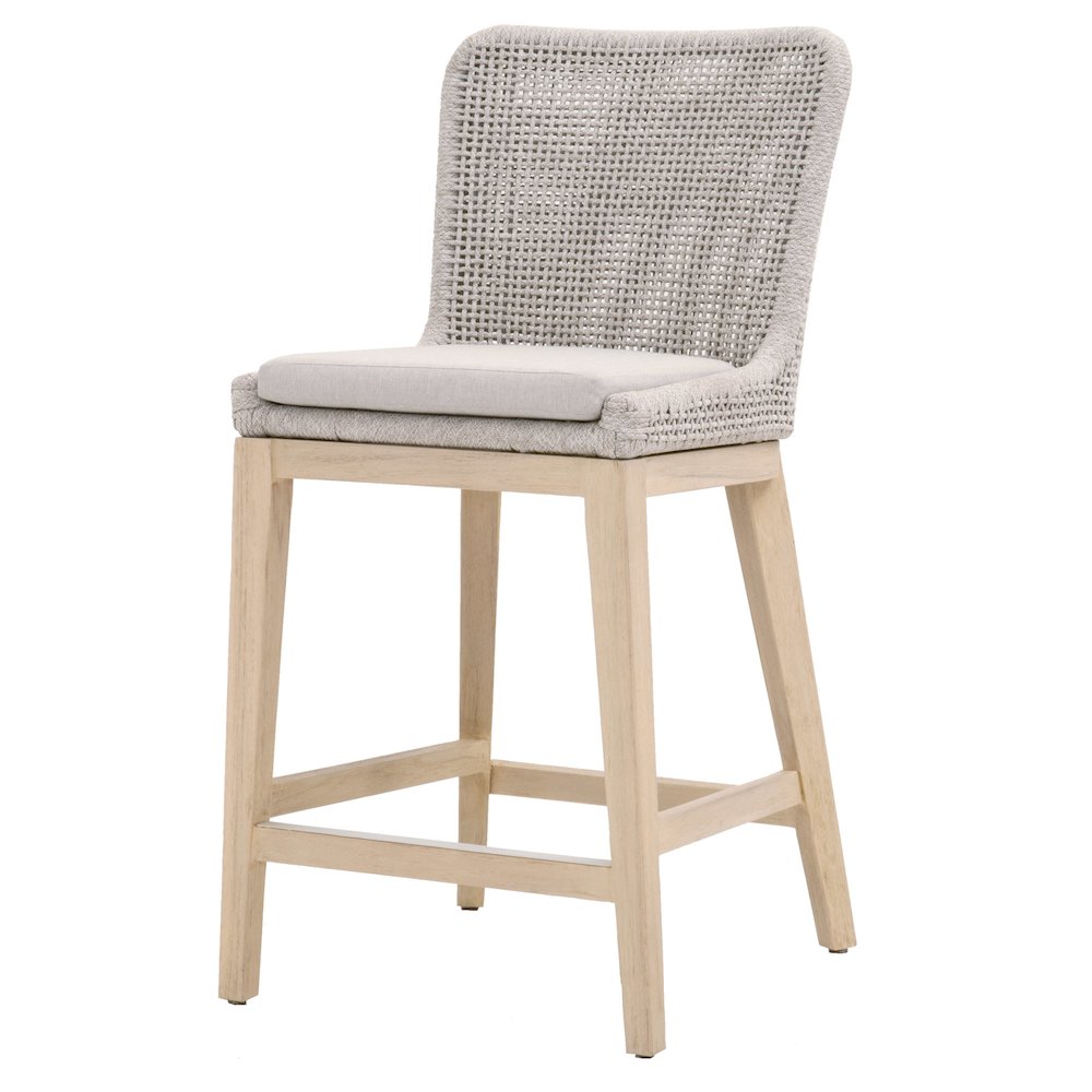 Woven - Outdoor  Transitional Mesh Outdoor Counter Stool