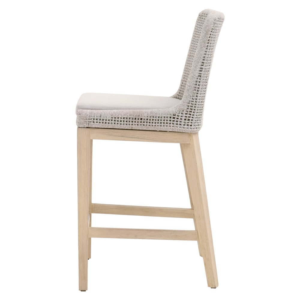 Woven - Outdoor  Transitional Mesh Outdoor Counter Stool