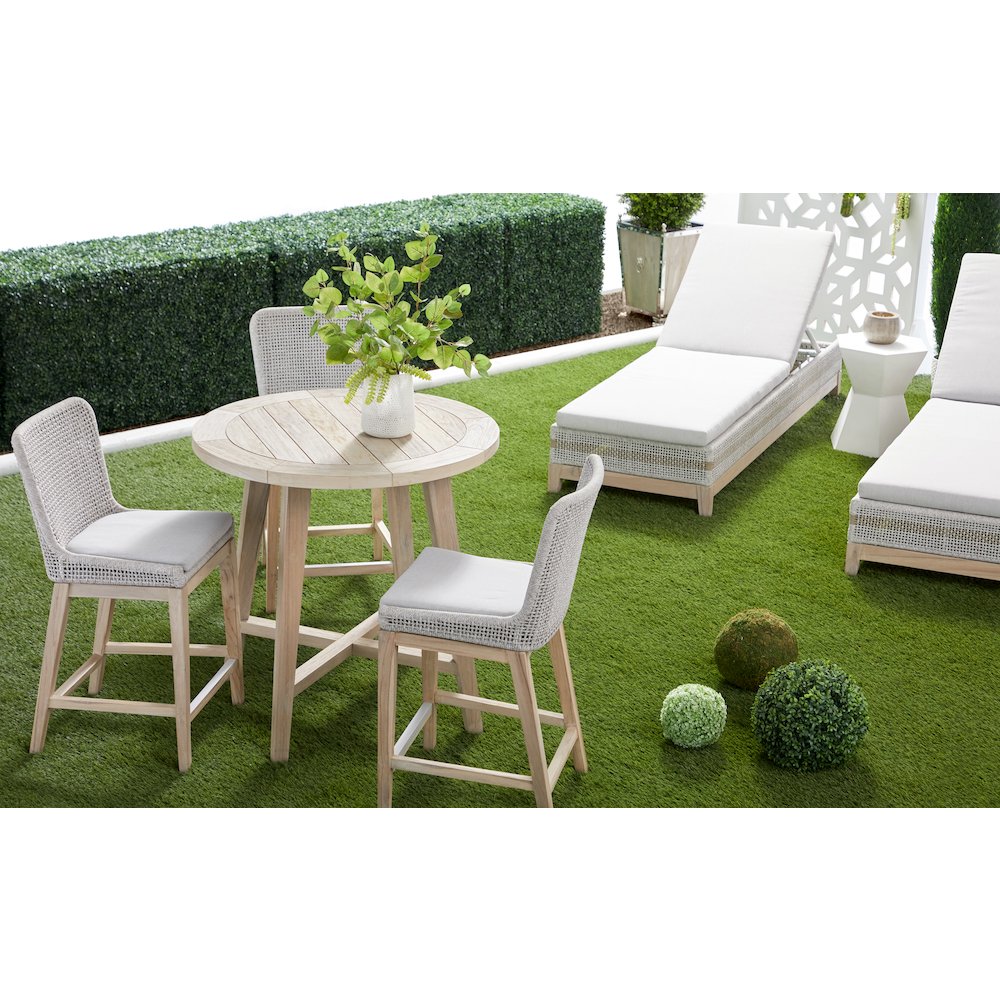 Woven - Outdoor  Transitional Mesh Outdoor Counter Stool