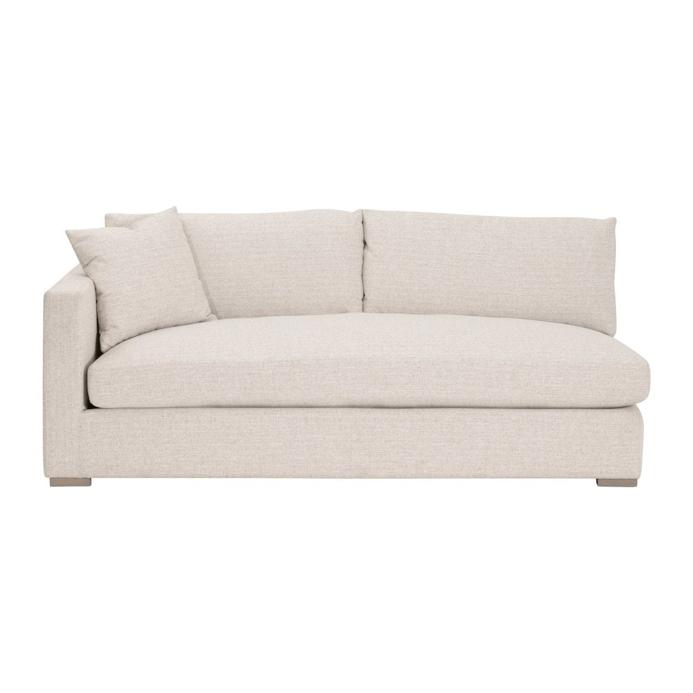 Transitional Newport Outdoor Modular 2-Seat Left Track Arm Sofa