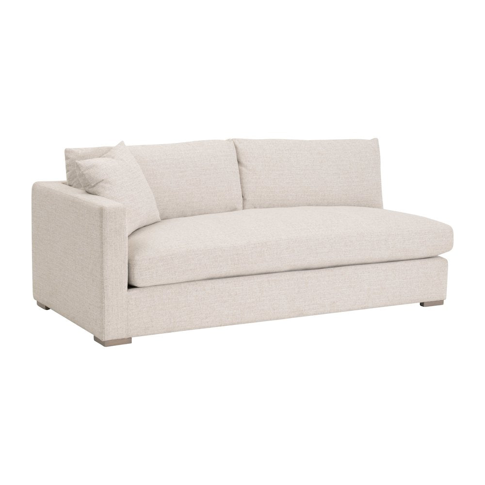 Transitional Newport Outdoor Modular 2-Seat Left Track Arm Sofa