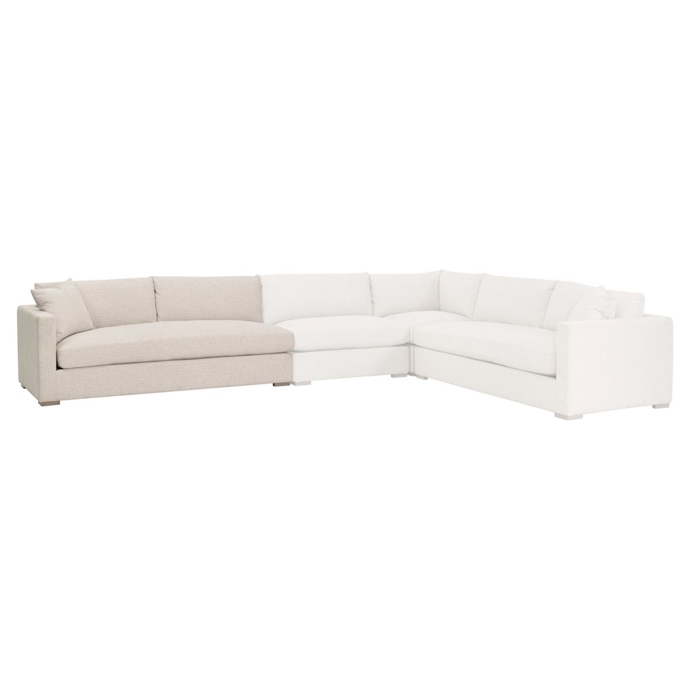 Transitional Newport Outdoor Modular 2-Seat Left Track Arm Sofa