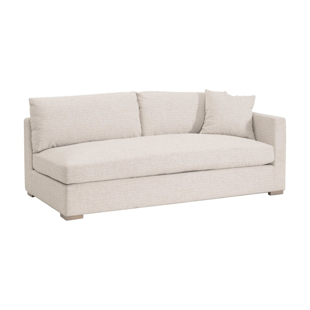 Transitional Newport Outdoor Modular 2-Seat Right Track Arm Sofa