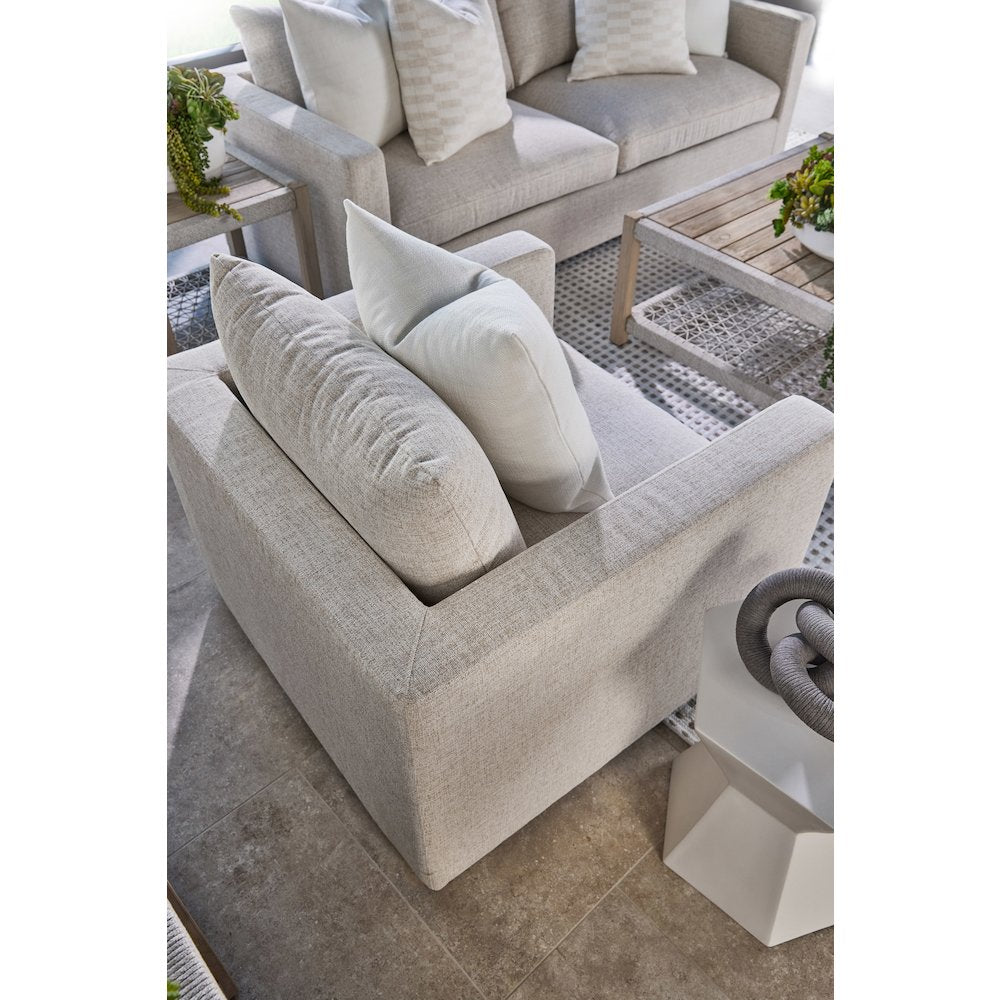 Transitional Newport Outdoor Track Arm Sofa Chair