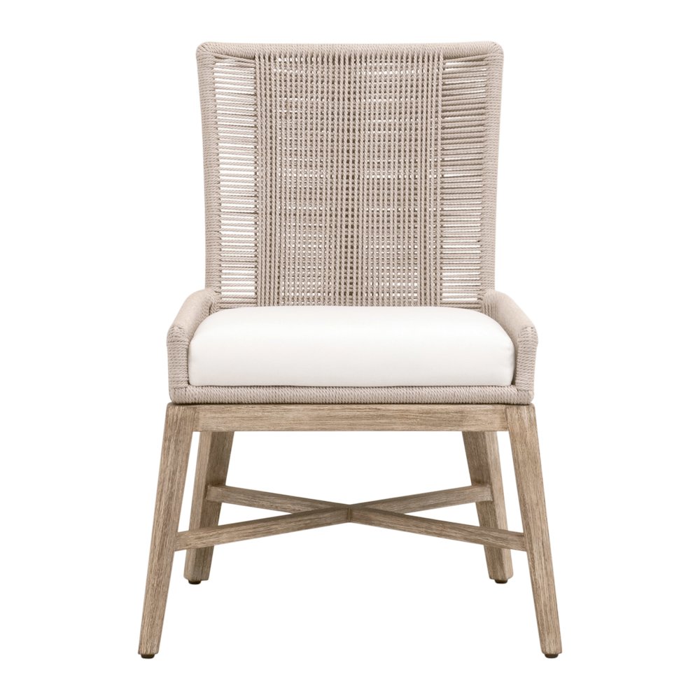 Woven Transitional Overlay Dining Chair, Set of 2