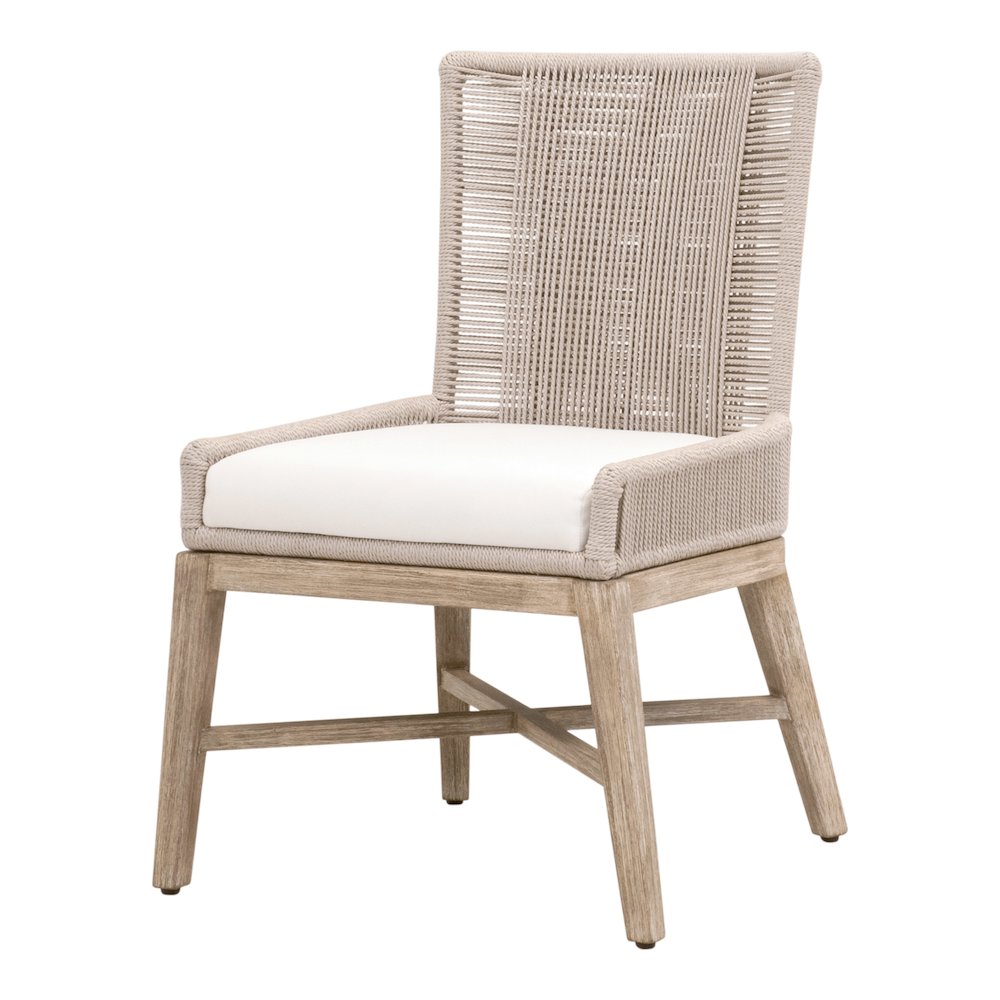 Woven Transitional Overlay Dining Chair, Set of 2