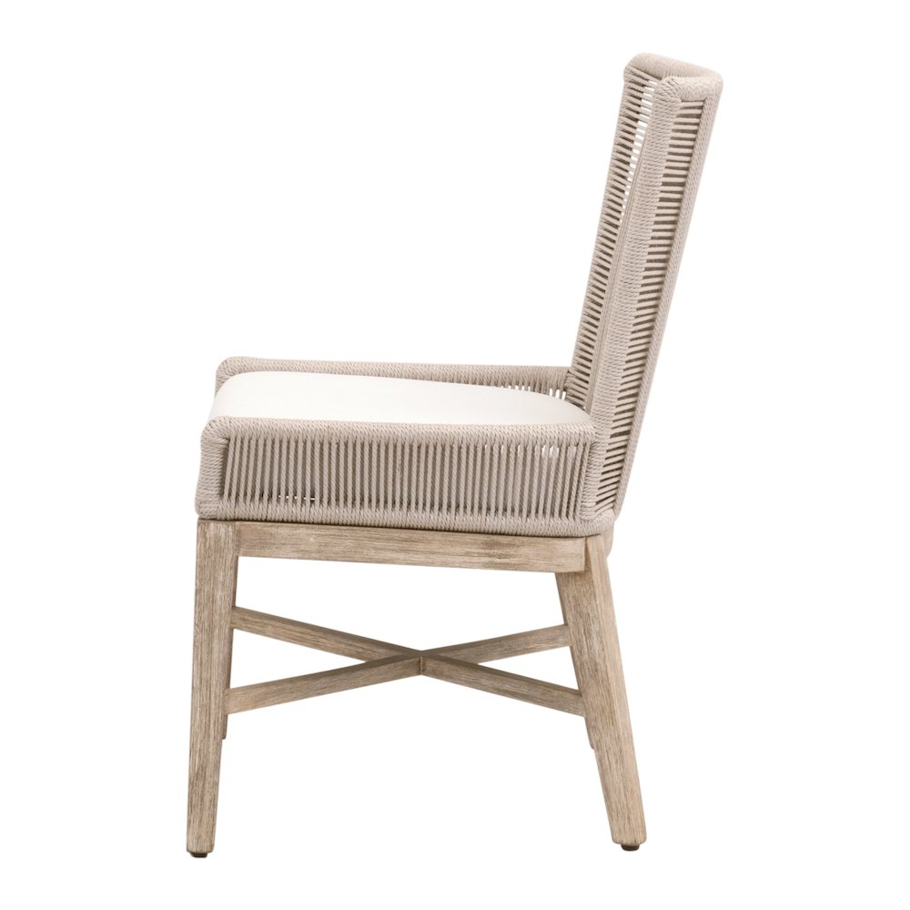 Woven Transitional Overlay Dining Chair, Set of 2
