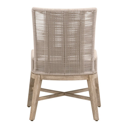 Woven Transitional Overlay Dining Chair, Set of 2