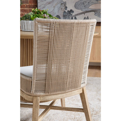 Woven Transitional Overlay Dining Chair, Set of 2