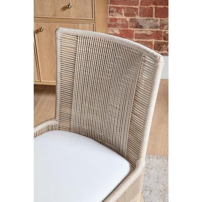 Woven Transitional Overlay Dining Chair, Set of 2