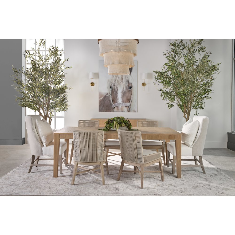 Woven Transitional Overlay Dining Chair, Set of 2