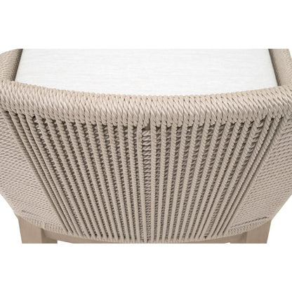 Woven - Outdoor  Transitional Overlay Outdoor Counter Stool