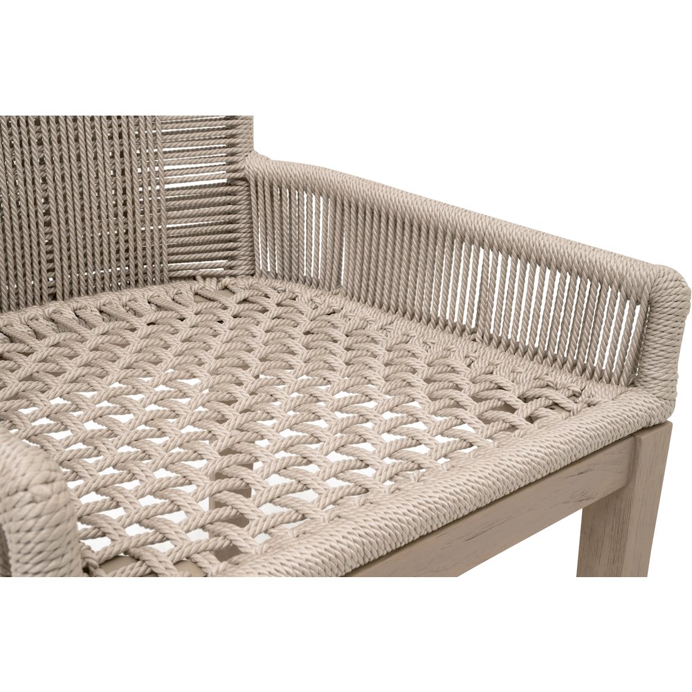Woven - Outdoor  Transitional Overlay Outdoor Counter Stool