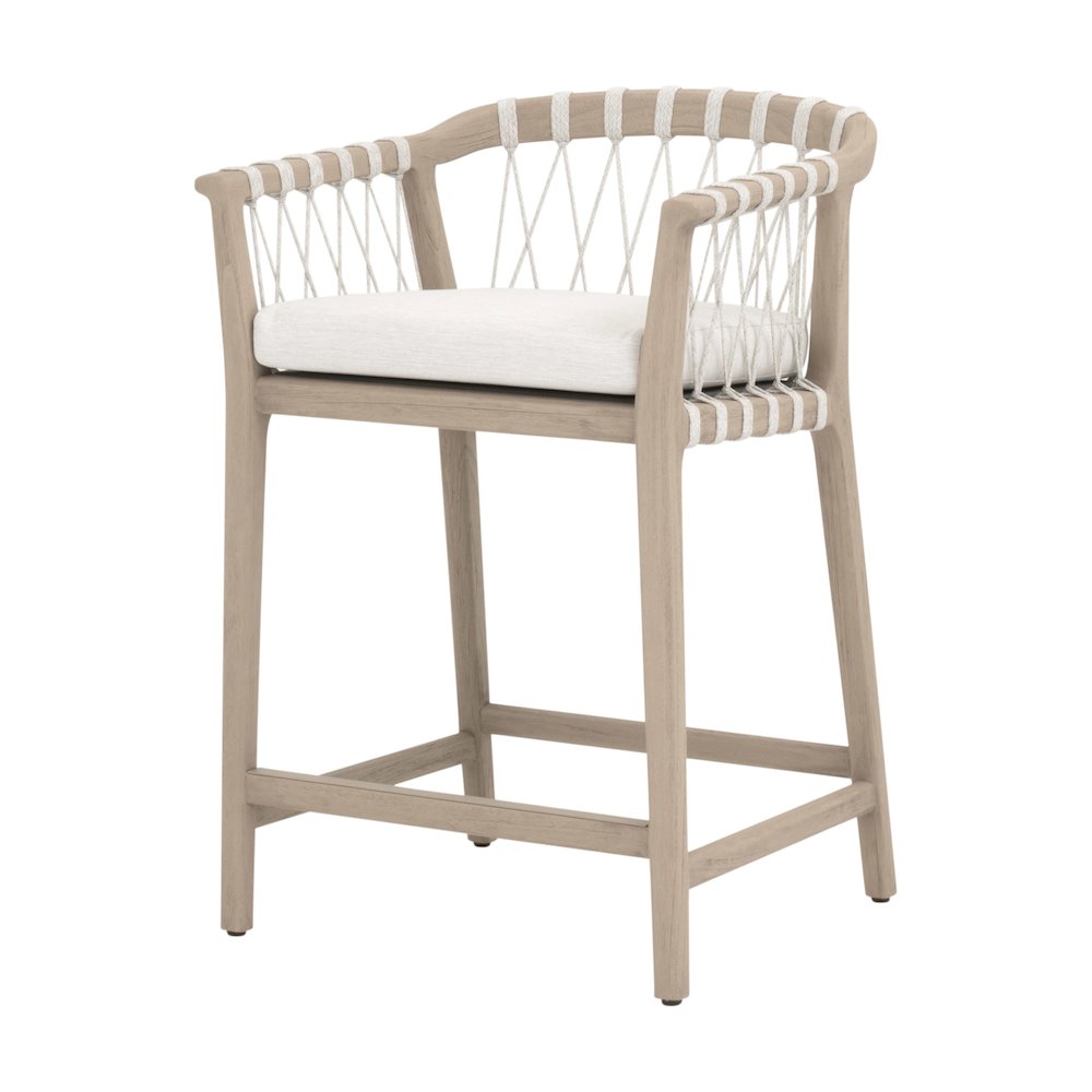 Woven - Outdoor  Transitional Pacific Outdoor Counter Stool