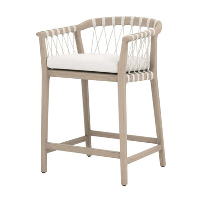 Woven - Outdoor  Transitional Pacific Outdoor Counter Stool