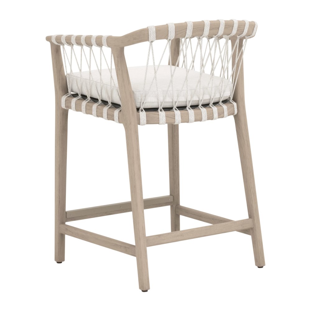 Woven - Outdoor  Transitional Pacific Outdoor Counter Stool