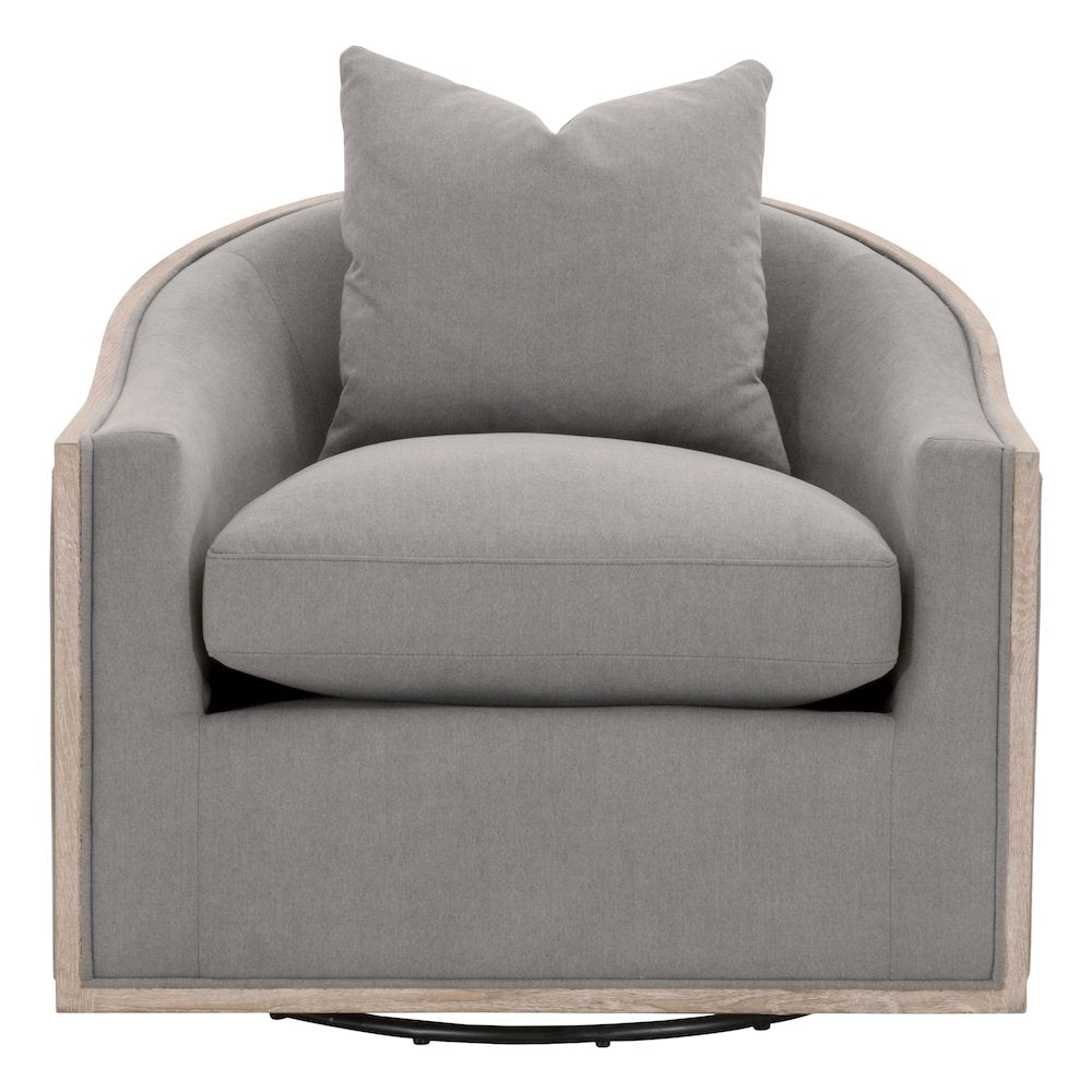 Transitional Paxton Swivel Club Chair