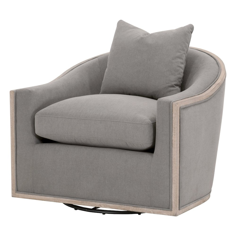 Transitional Paxton Swivel Club Chair