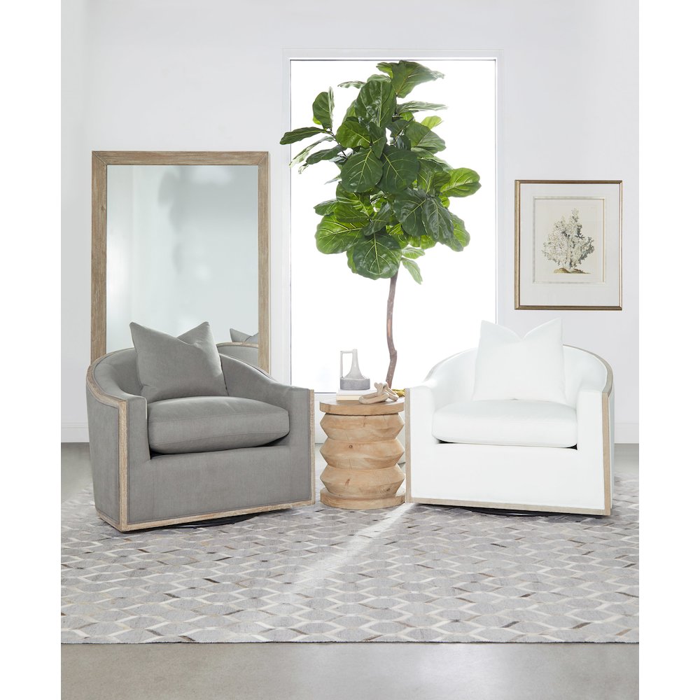 Transitional Paxton Swivel Club Chair