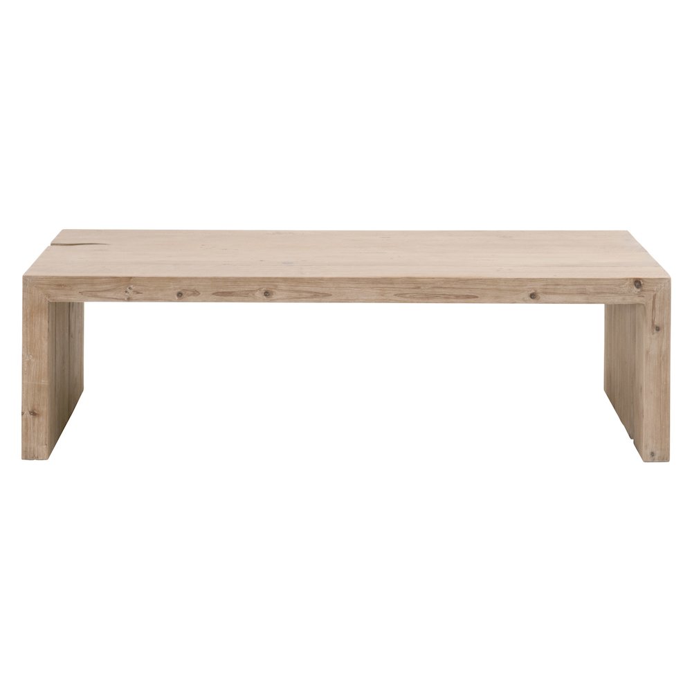 Bella Antique Transitional Reed Coffee Table