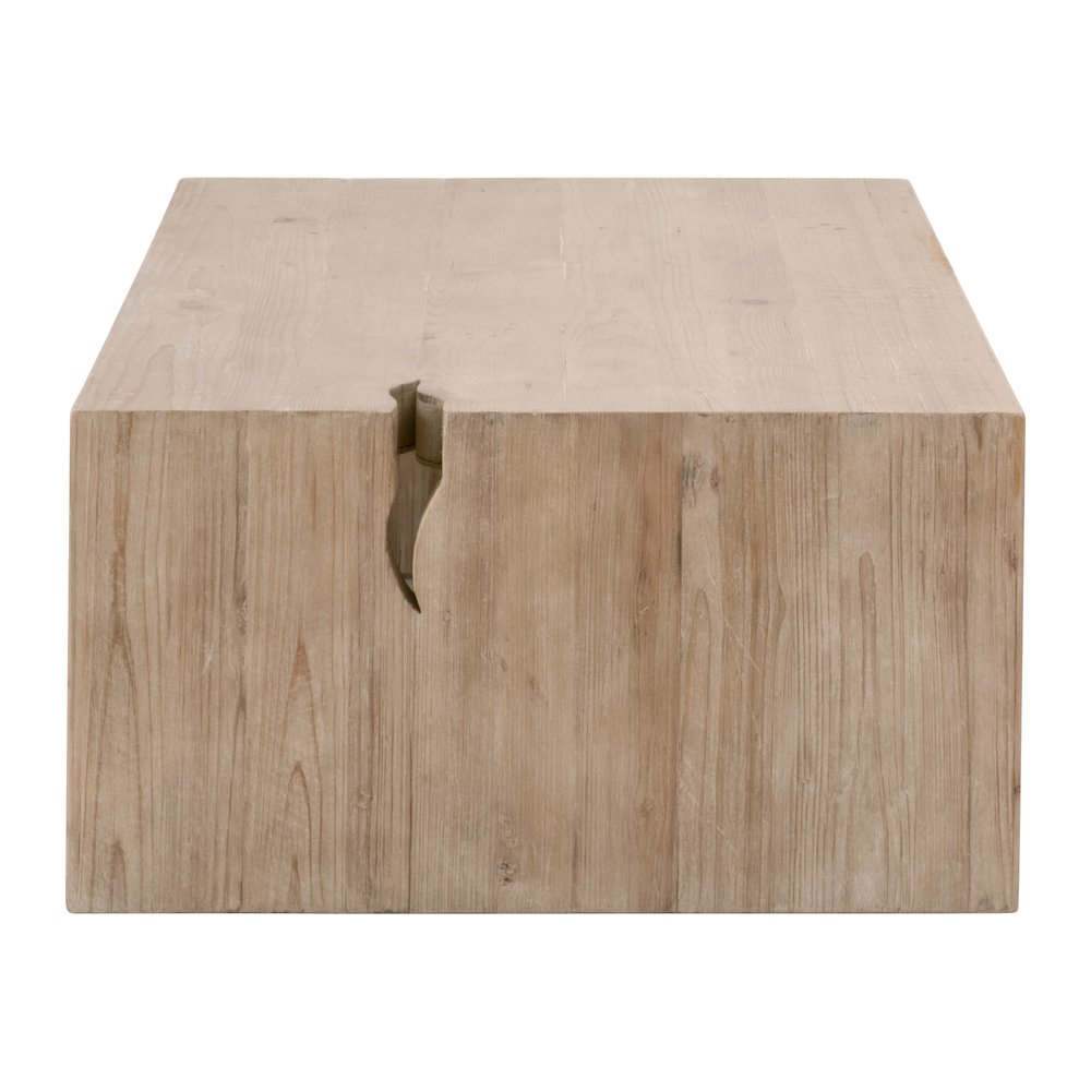 Bella Antique Transitional Reed Coffee Table