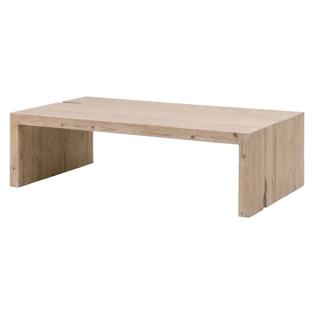 Bella Antique Transitional Reed Coffee Table