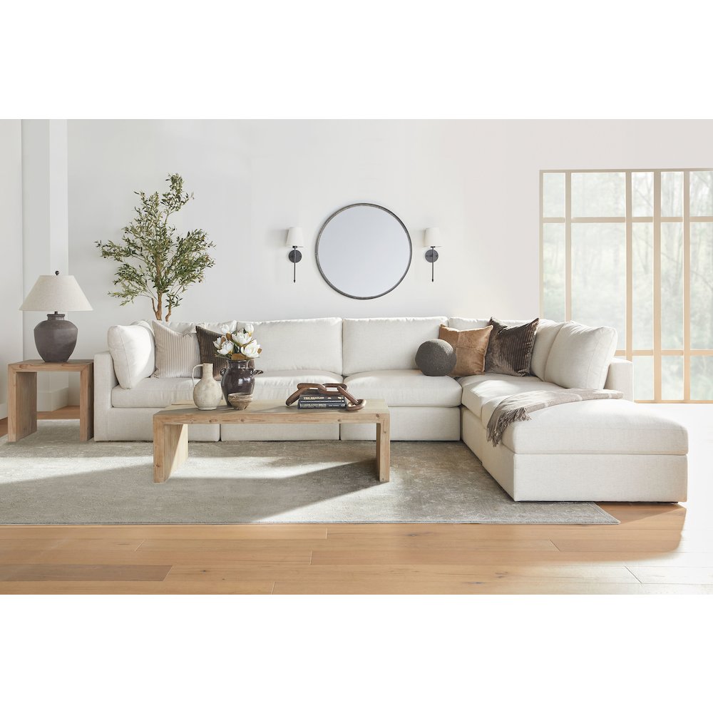 Bella Antique Transitional Reed Coffee Table