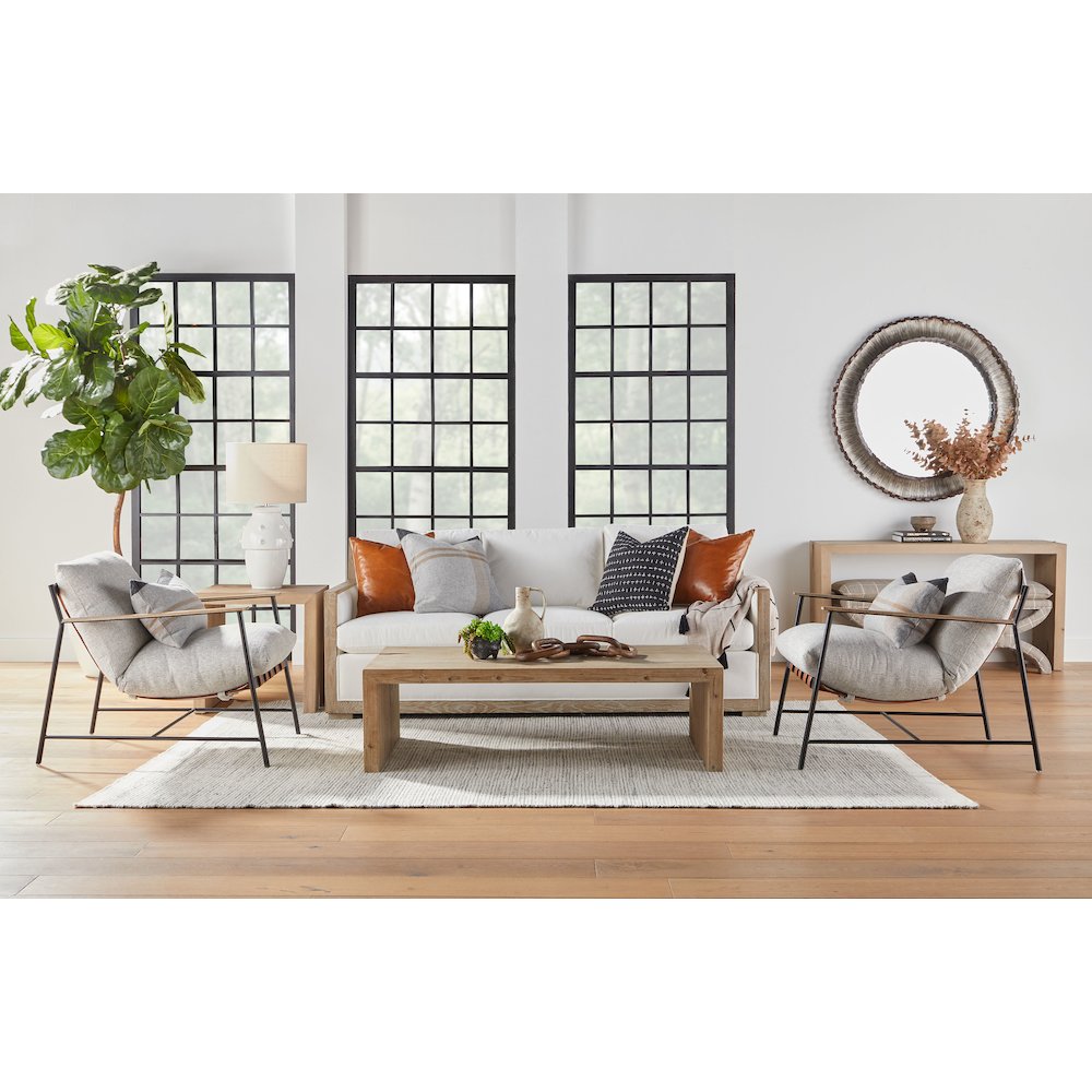 Bella Antique Transitional Reed Coffee Table