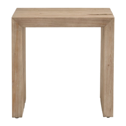 Bella Antique Transitional Reed End Table