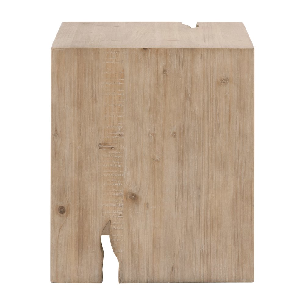Bella Antique Transitional Reed End Table